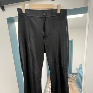 Zara faux leather kick flare pant